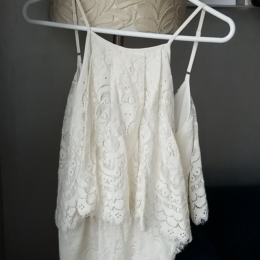 Devlin white lace romper